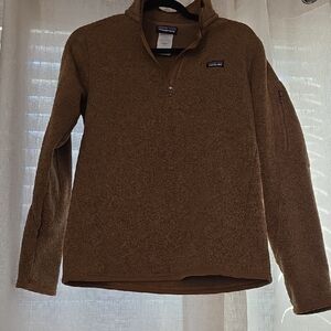 Patagonia Womens Size M Brown Sweater 1/4 ZIP